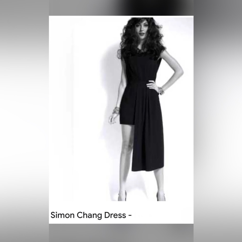 Simon Chang dress black size 6 NWT